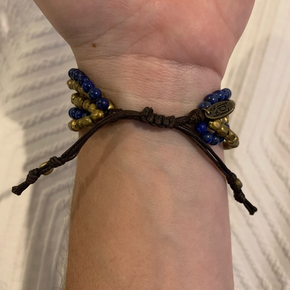 Tai Gold and Blue 5 strand bracelet - Picture 6 of 6